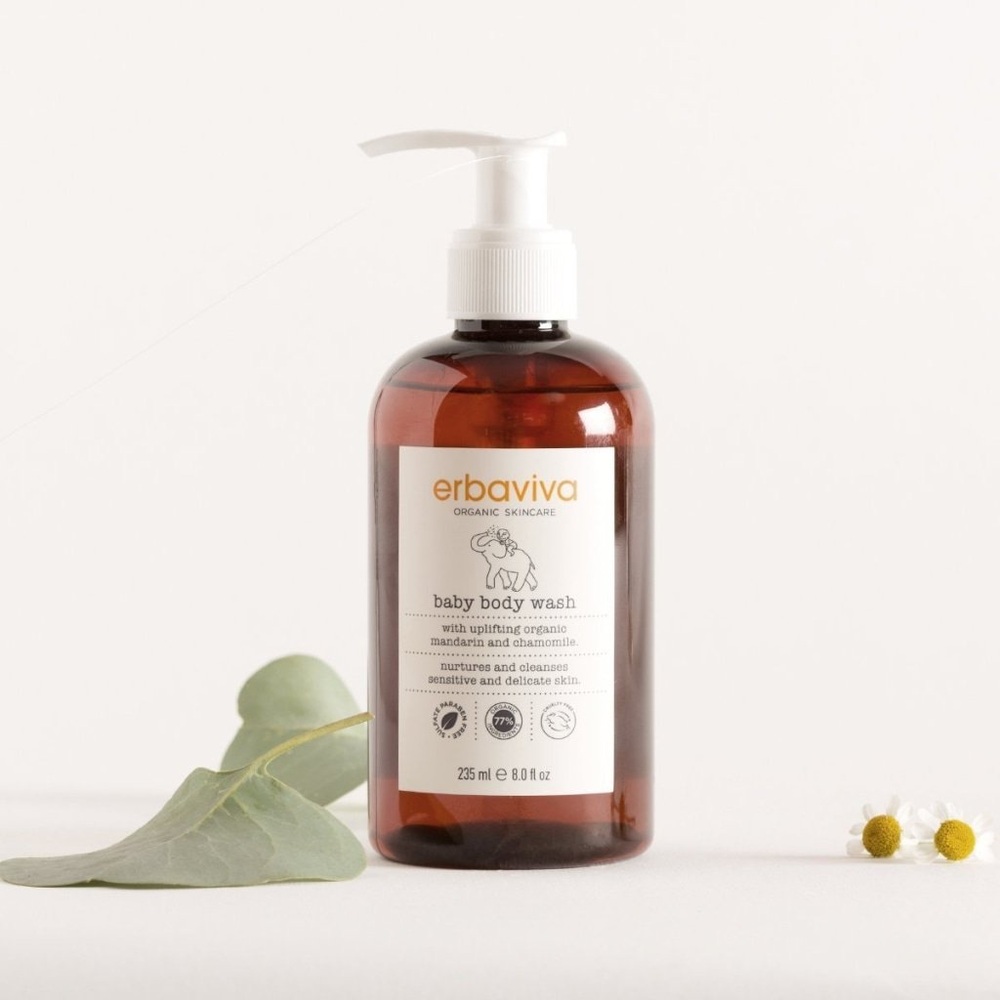 Erbaviva organic skincare BABY BODY WASH 8oz